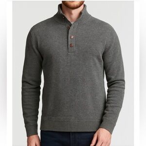 J. Crew Men's Charcoal Lambswool Crewneck Sweater